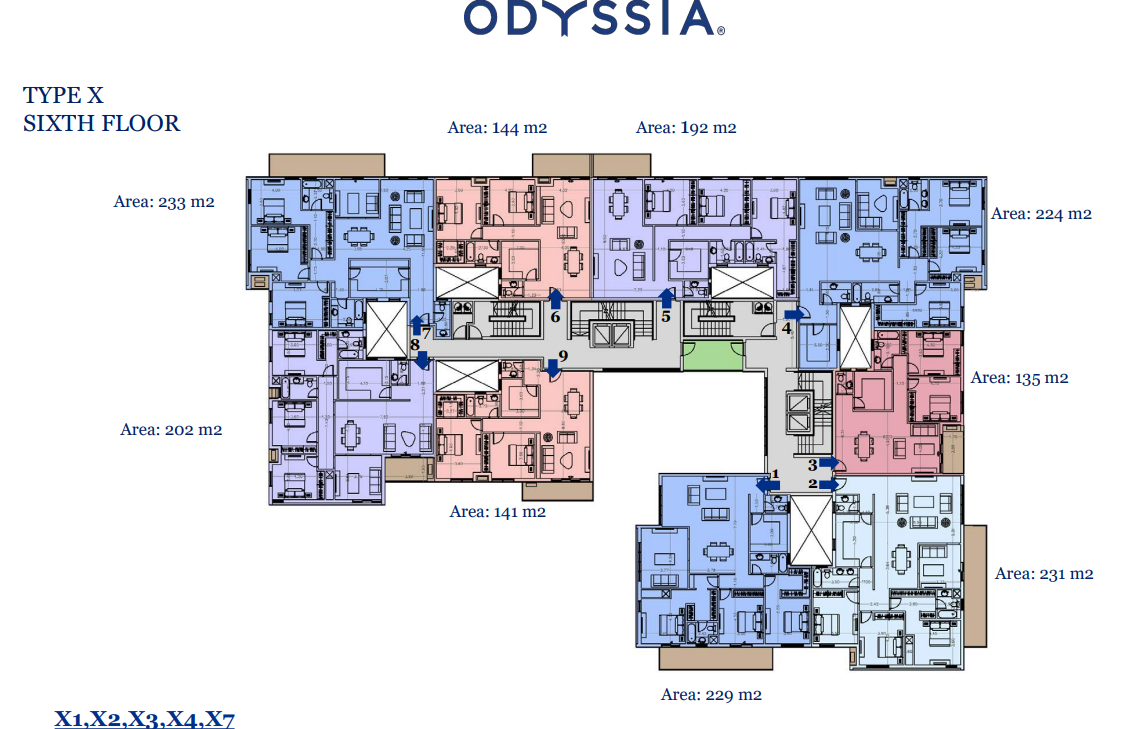 Floor plan for apartment at Alaire