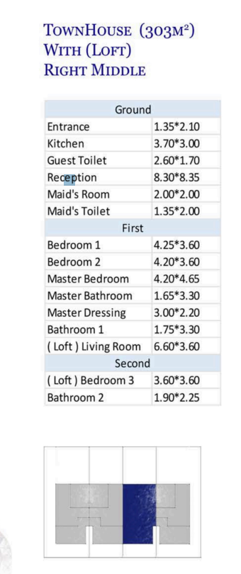 Floor plan for townhouse at Alaire