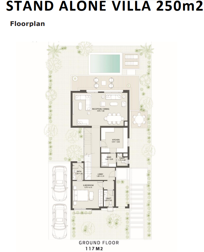Floor plan for villa at At East