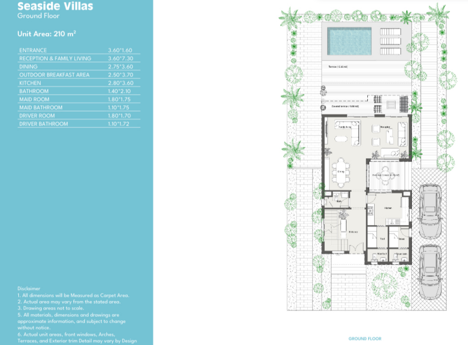 Floor plan for villa at Summer