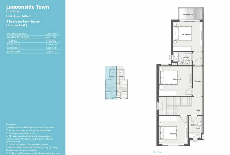 Floor plan for townhouse at Summer