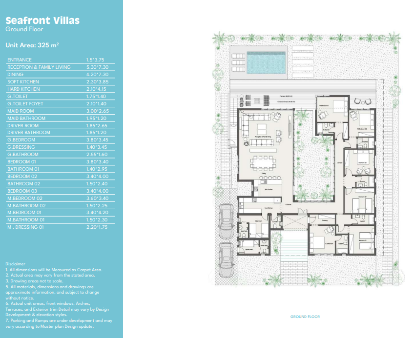 Floor plan for villa at Summer