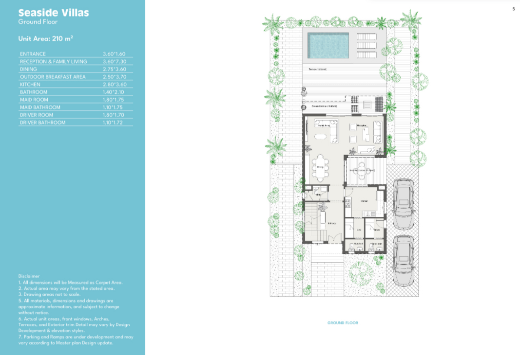 Floor plan for villa at Summer