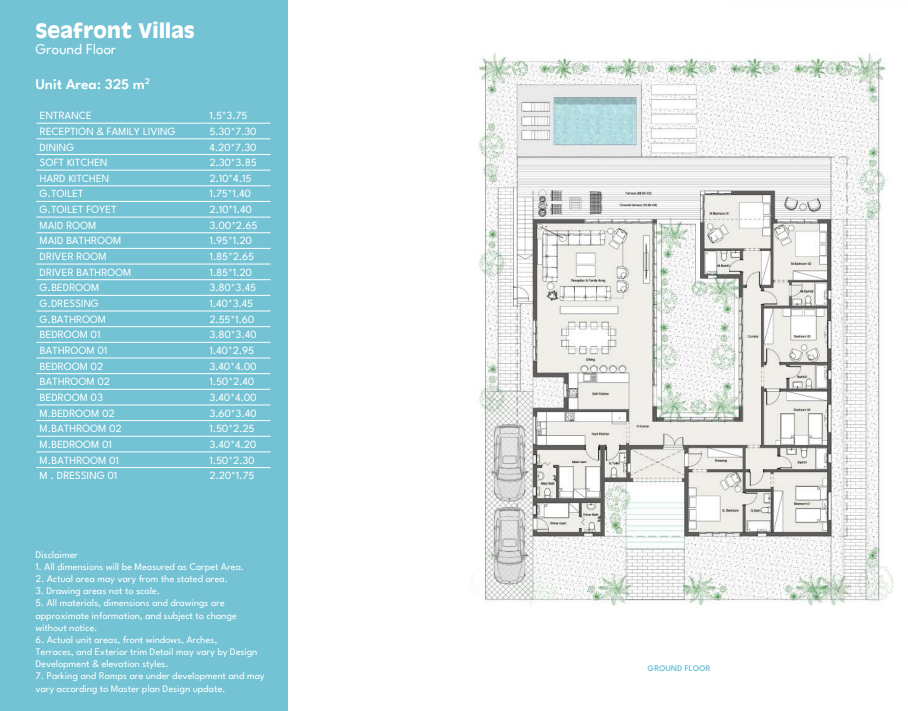 Floor plan for villa at Summer