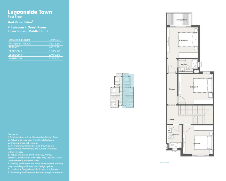 Floor plan for townhouse at Summer