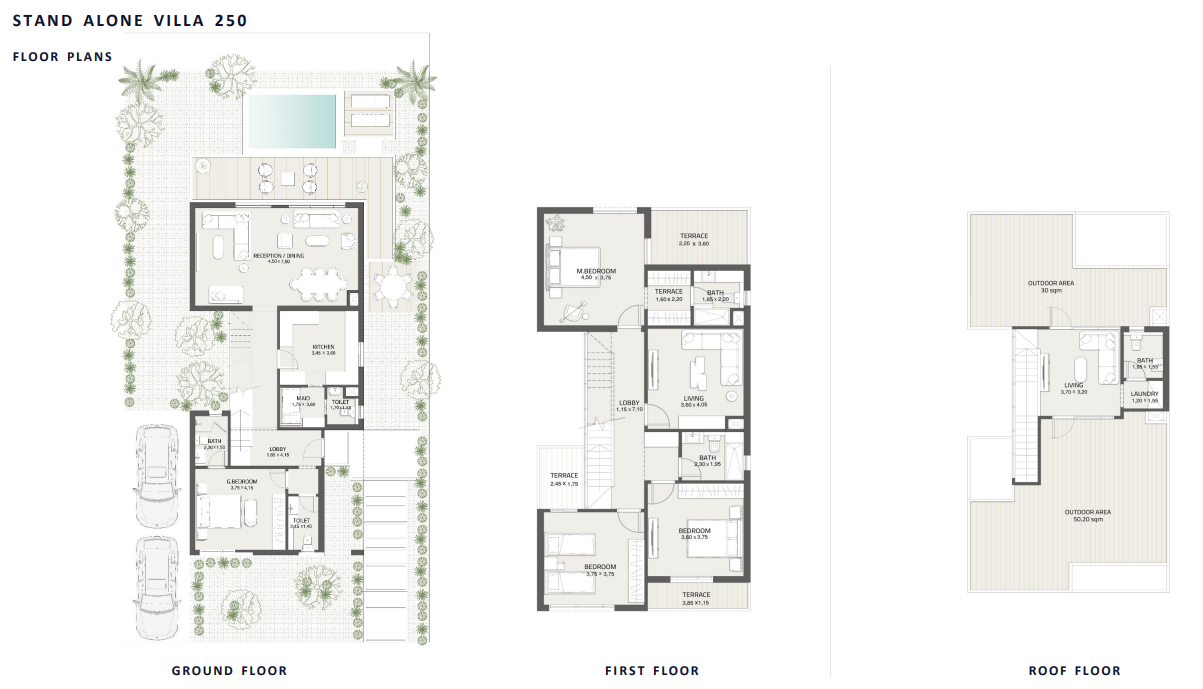Floor plan for villa at At East