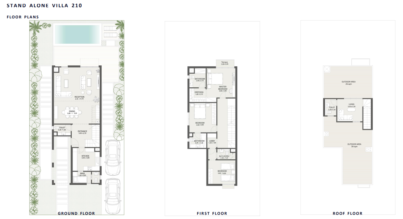 Floor plan for villa at At East
