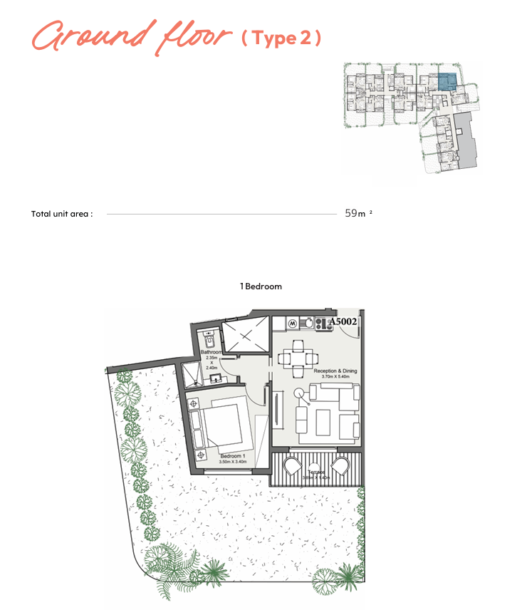 Floor plan for chalet at Youd El Bahr