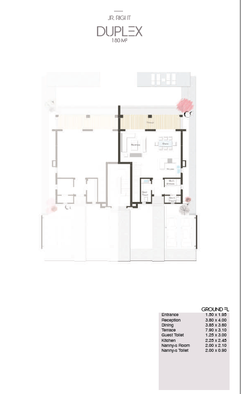 Floor plan for duplex at Gaia
