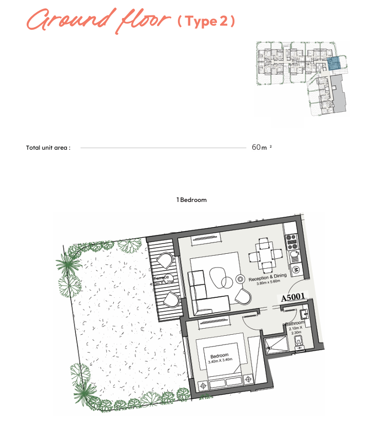 Floor plan for chalet at Youd El Bahr