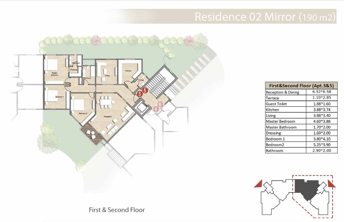 Floor plan for apartment at Keeva