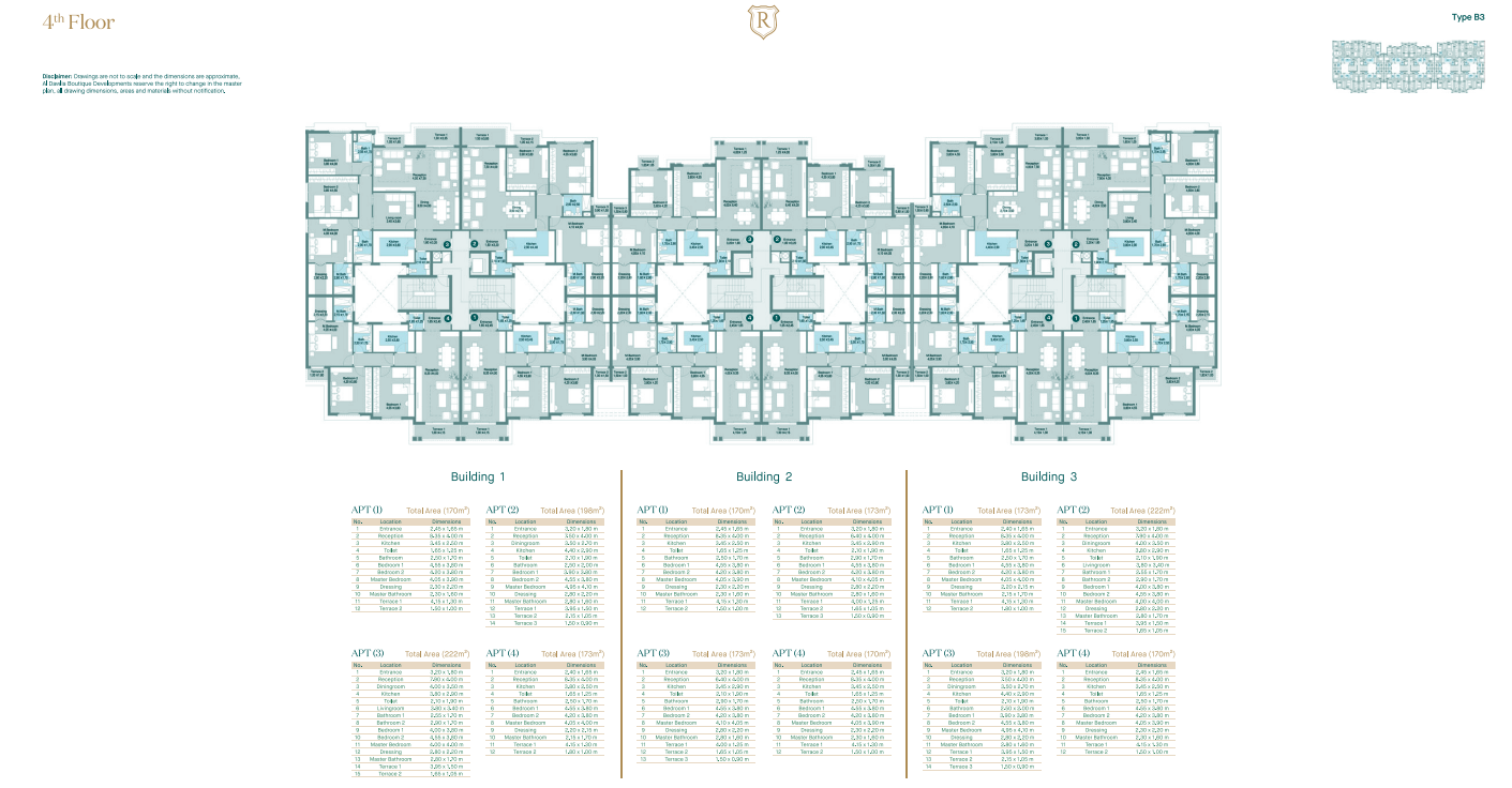Floor plan for apartment at Regent's Square