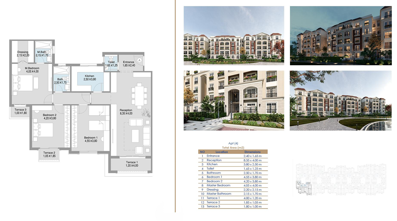 Floor plan for apartment at Regent's Square
