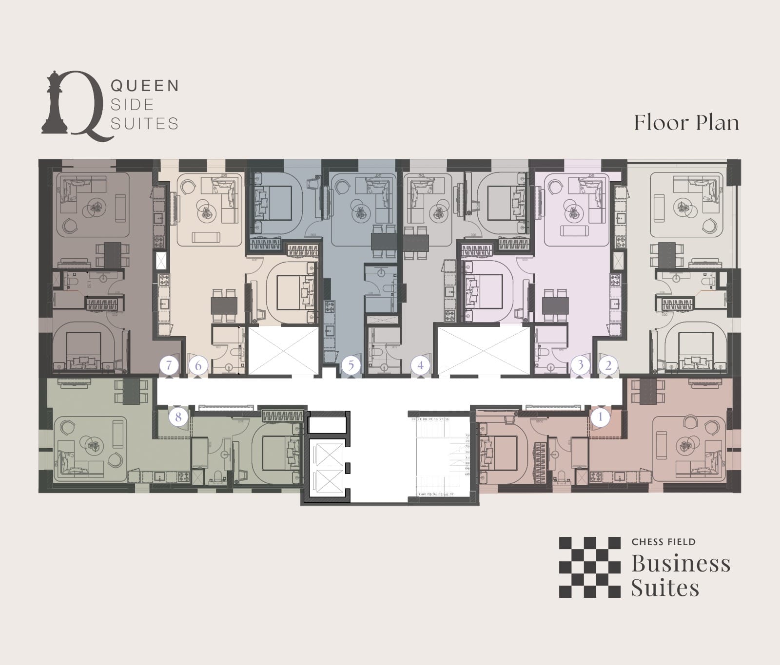 Floor plan for apartment at Business Suites New Cairo