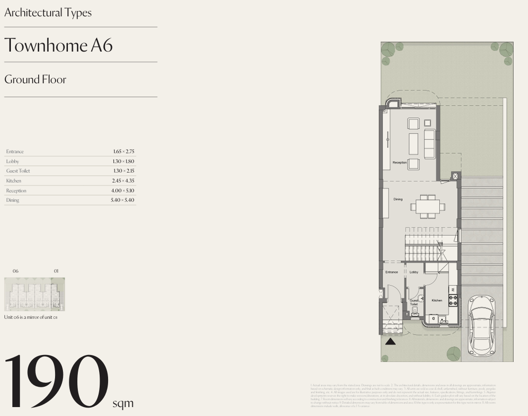 Floor plan for townhouse at cityzen