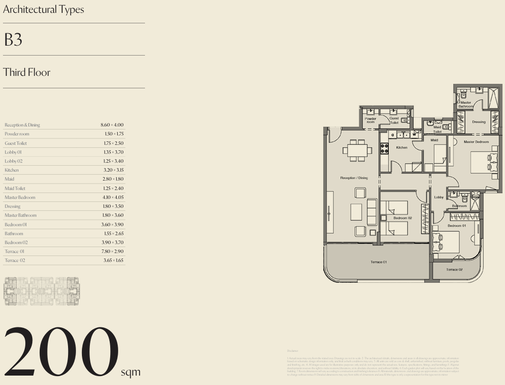 Floor plan for apartment at cityzen