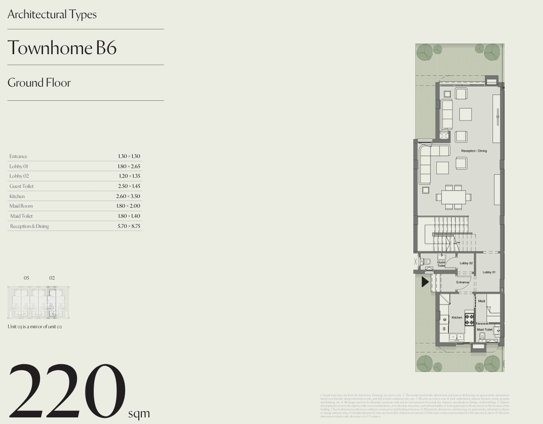 Floor plan for townhouse at cityzen