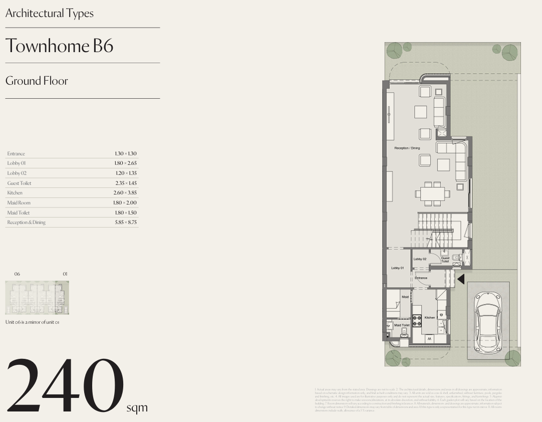 Floor plan for townhouse at cityzen