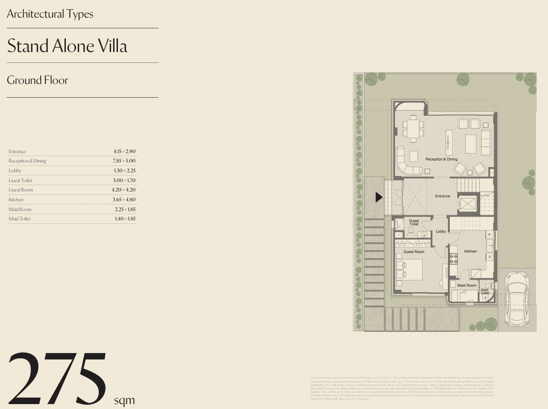 Floor plan for villa at cityzen