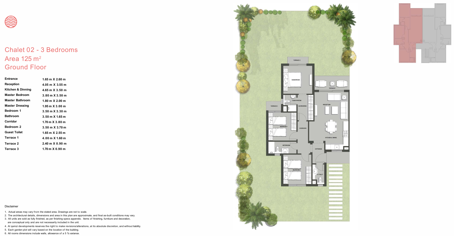 Floor plan for chalet at Seazen-Phase 2
