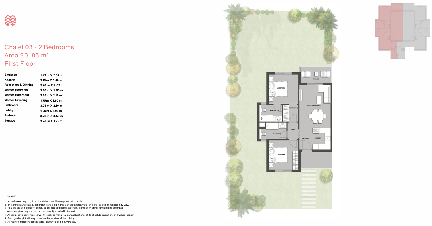 Floor plan for chalet at Seazen-Phase 2