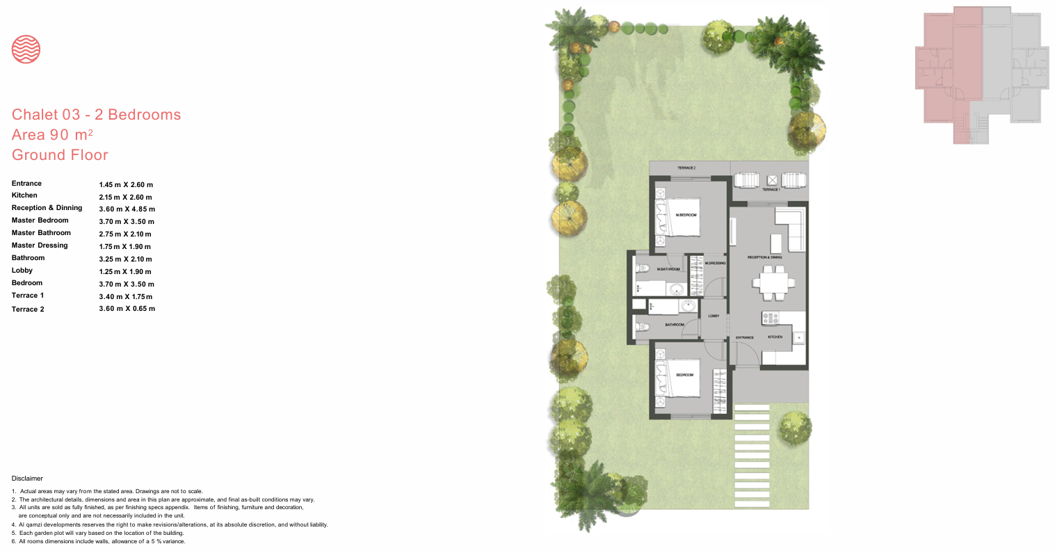 Floor plan for chalet at Seazen-Phase 2