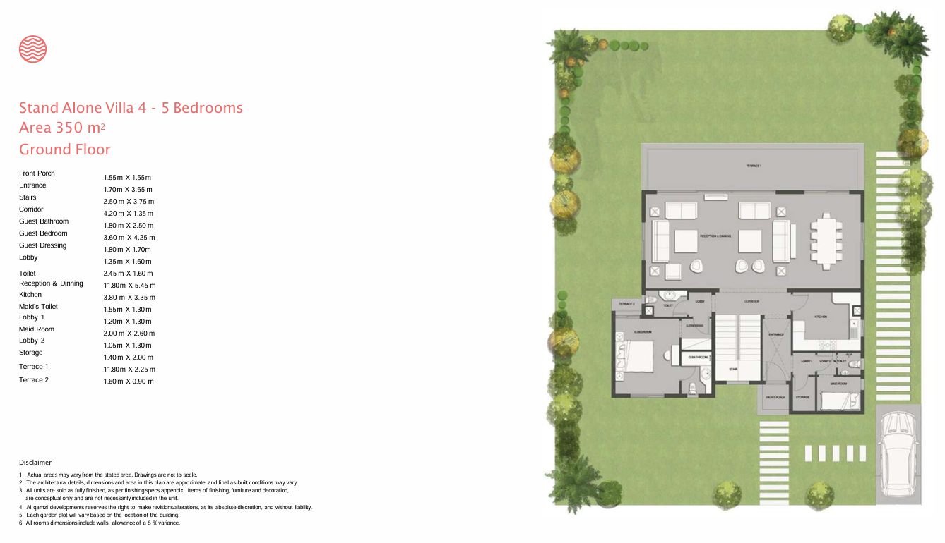 Floor plan for villa at Seazen-Phase 1