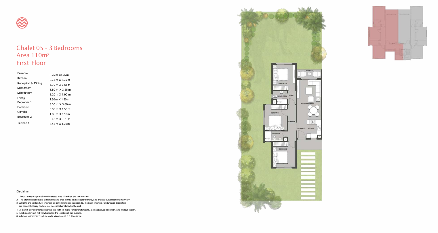 Floor plan for chalet at Seazen-Phase 1