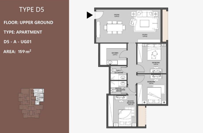 Floor plan for apartment at Peerage Residence