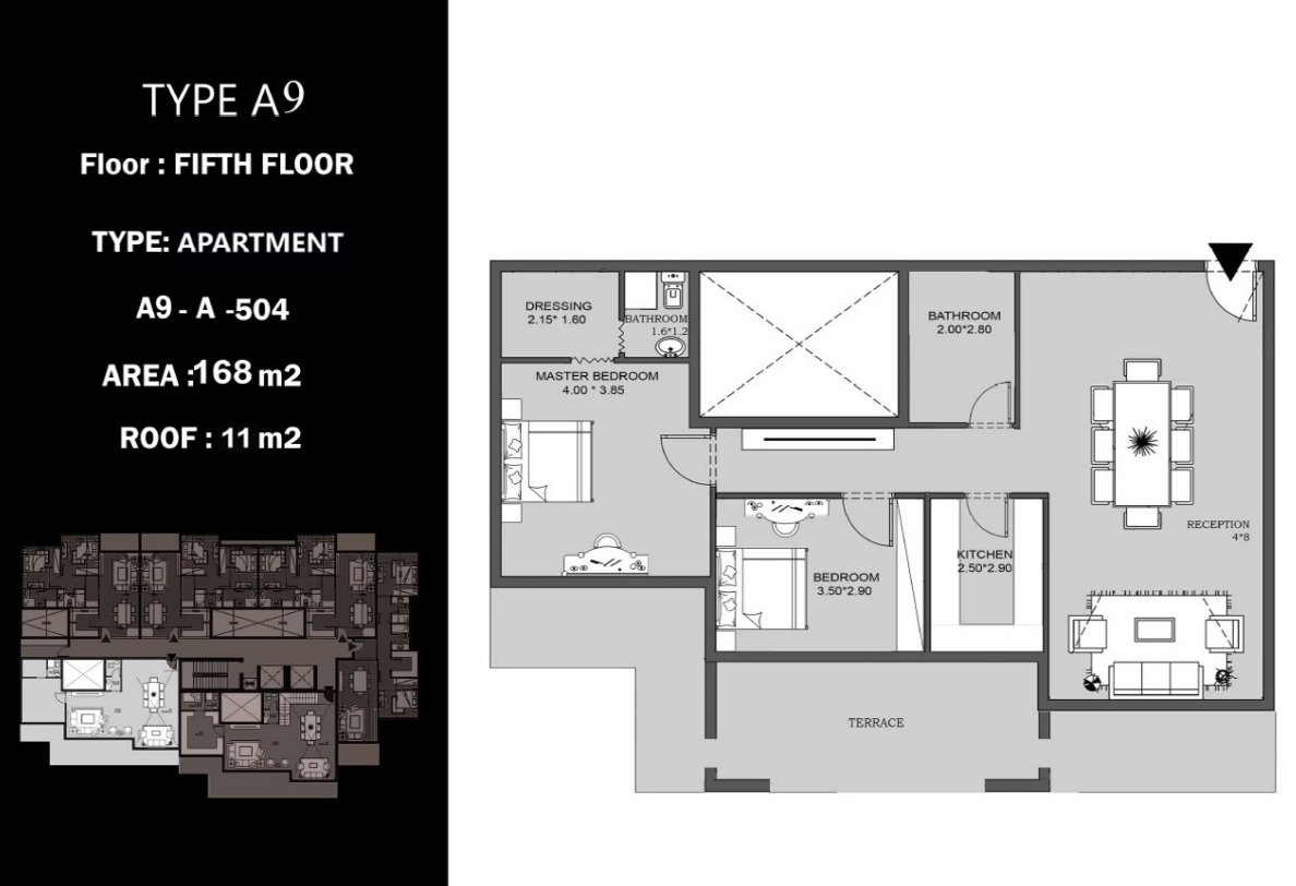 Floor plan for apartment at Peerage Residence