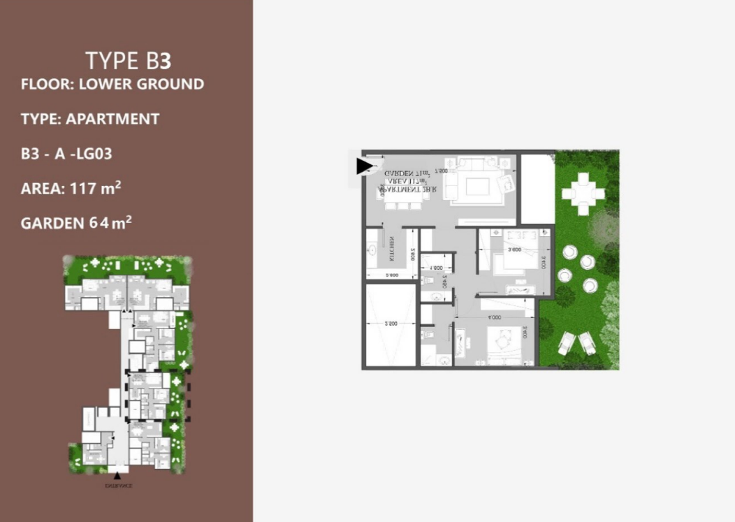 Floor plan for apartment at Peerage Residence