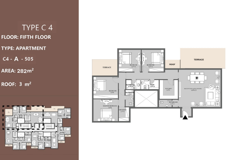 Floor plan for apartment at Peerage Residence