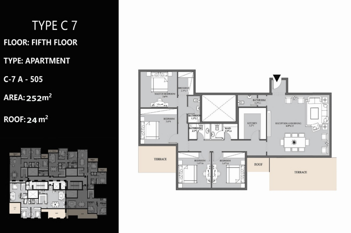 Floor plan for apartment at Peerage Residence