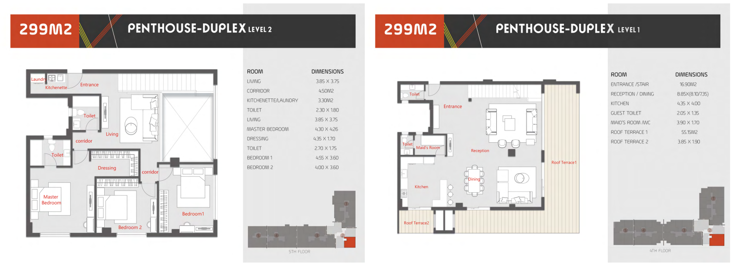 Floor plan for duplex at Al Karma Kay