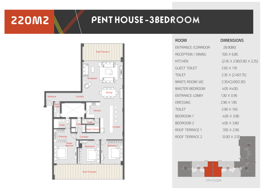 Floor plan for apartment at Al Karma Kay