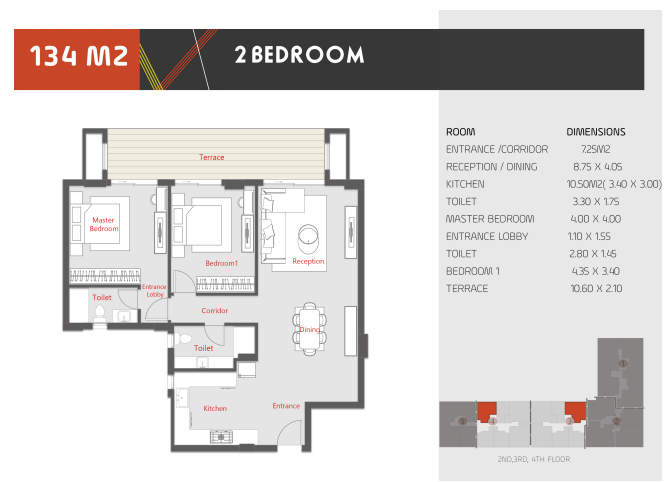 Floor plan for apartment at Al Karma Kay