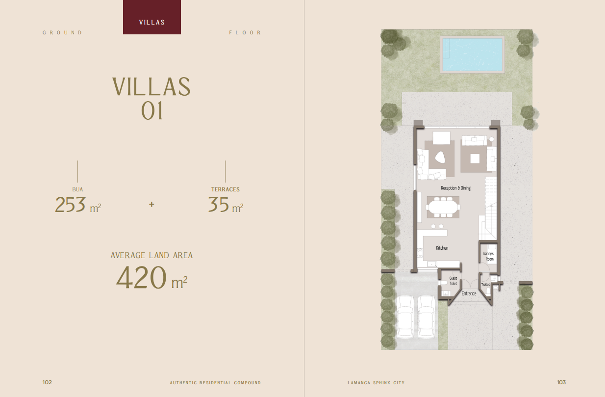 Floor plan for villa at LaManga