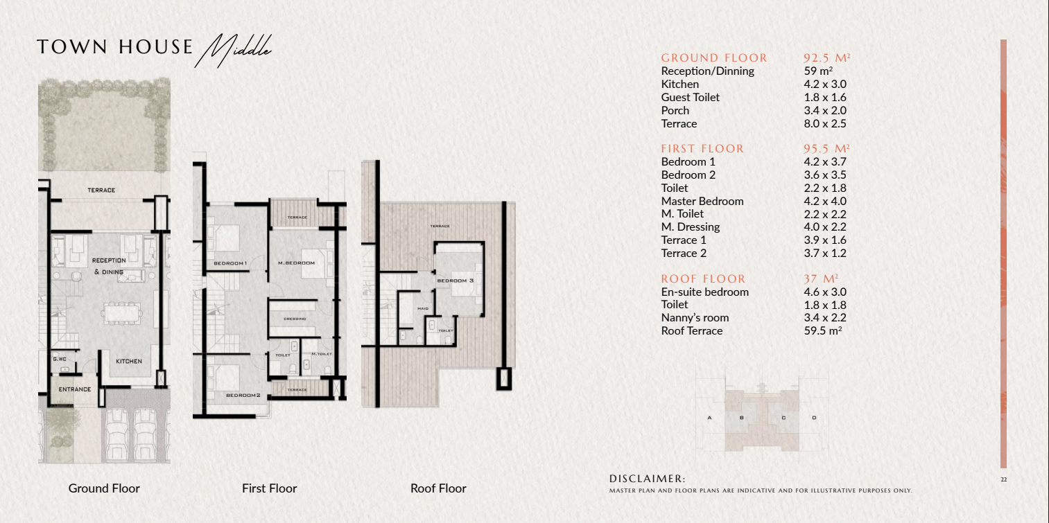 Floor plan for townhouse at Vaha