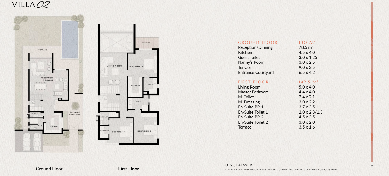 Floor plan for villa at Vaha