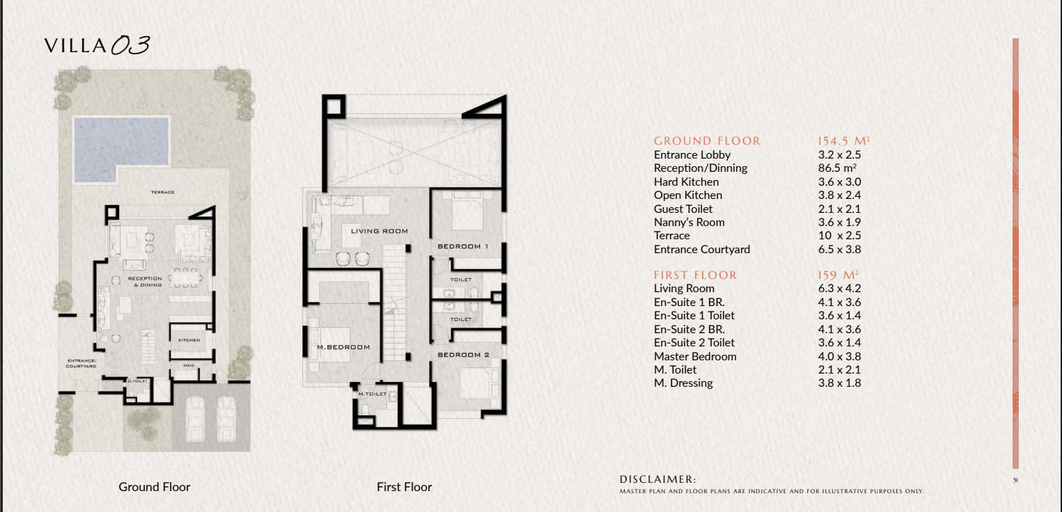 Floor plan for villa at Vaha