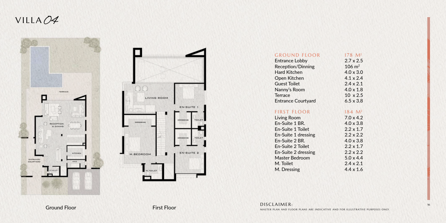 Floor plan for villa at Vaha