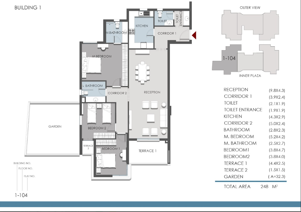 Floor plan for apartment at RIVAN