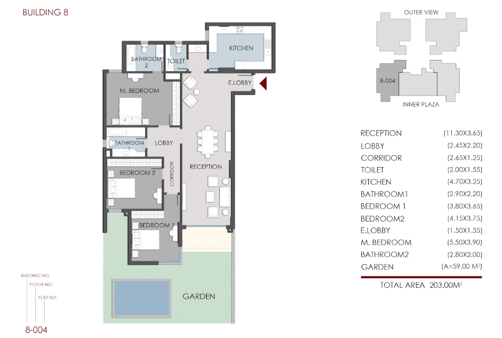 Floor plan for apartment at RIVAN