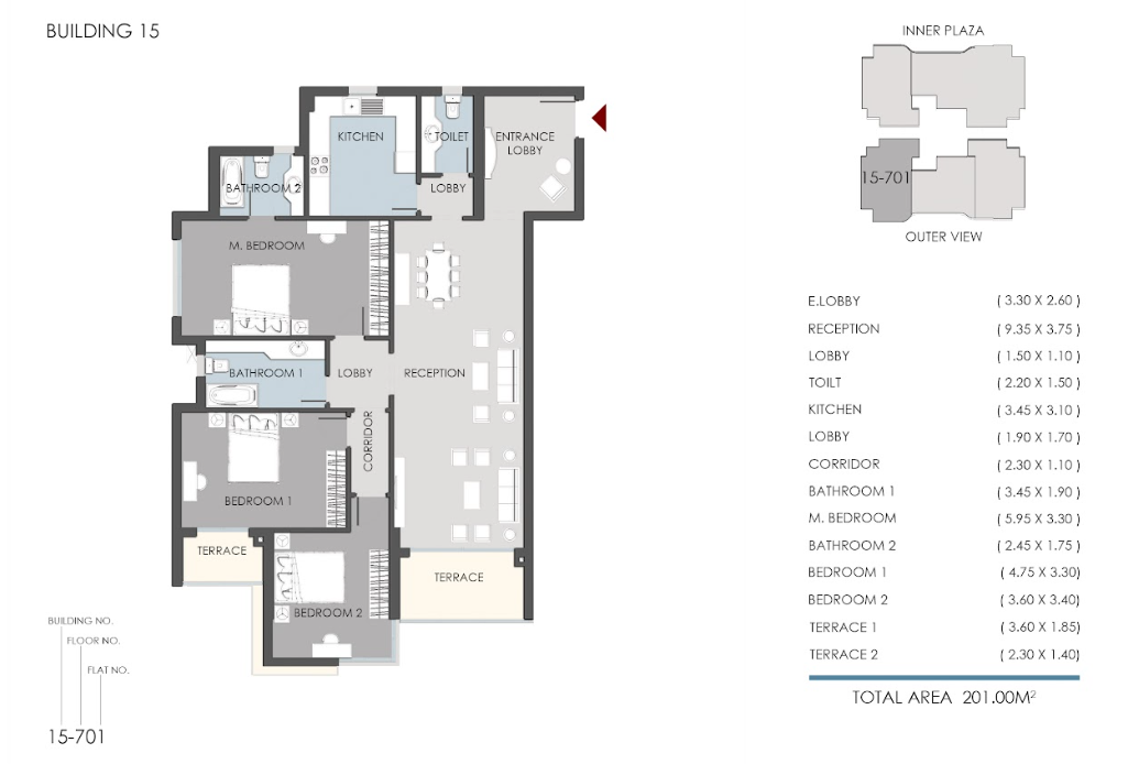 Floor plan for apartment at RIVAN