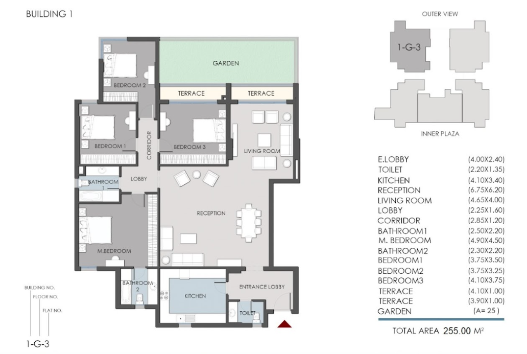 Floor plan for apartment at RIVAN