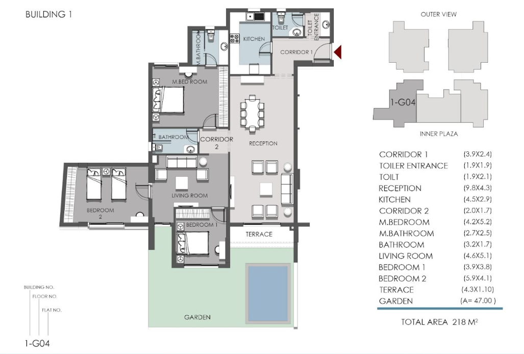 Floor plan for apartment at RIVAN