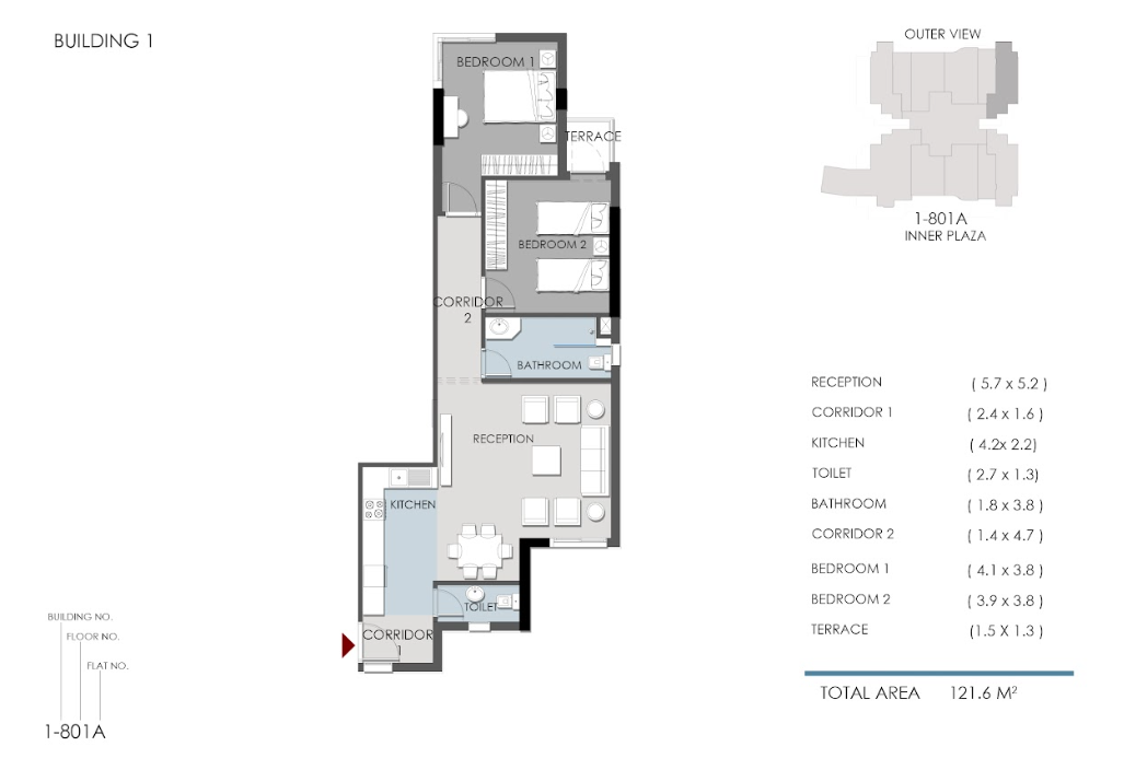 Floor plan for apartment at RIVAN
