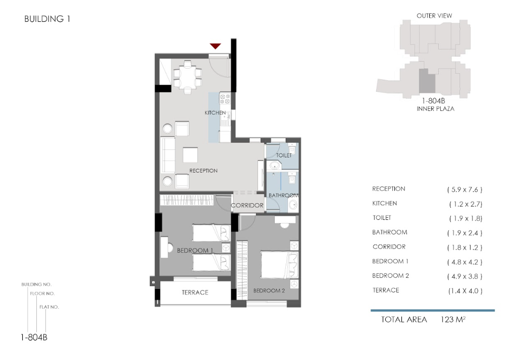 Floor plan for apartment at RIVAN