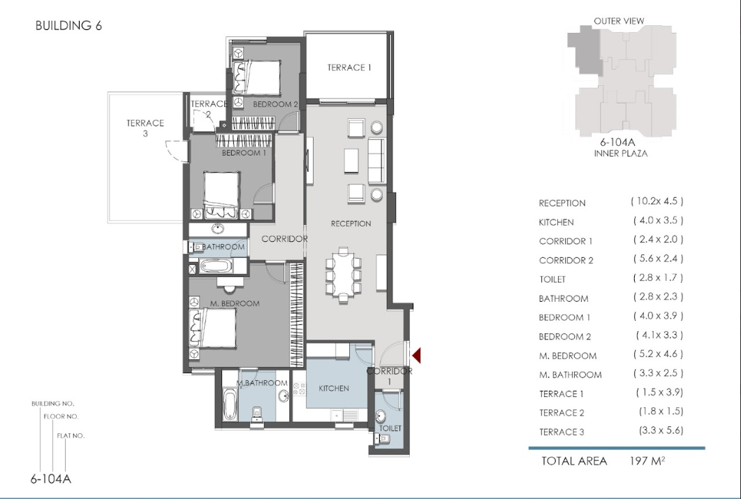 Floor plan for apartment at RIVAN