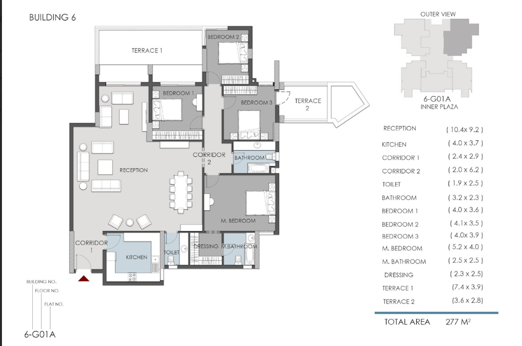Floor plan for apartment at RIVAN